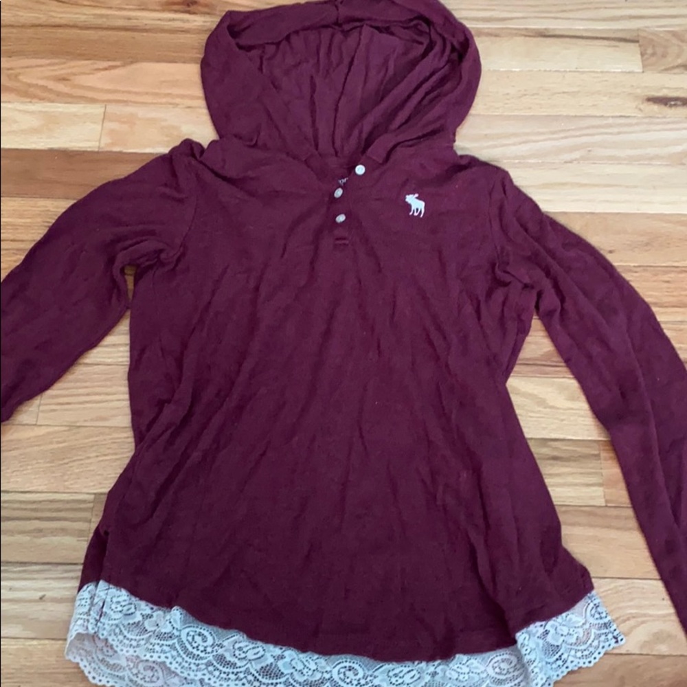 hooded long sleeve shirt